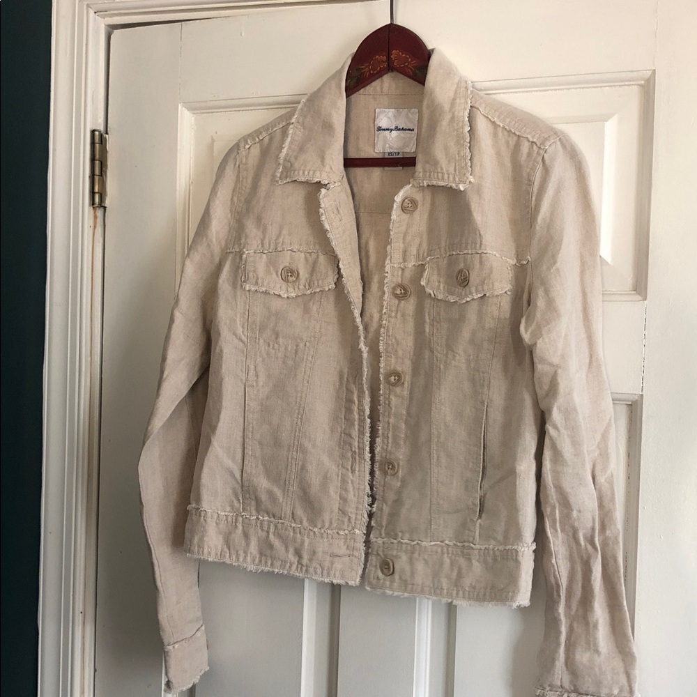 Tommy Bahama Light Beige 100% Linen Jacket